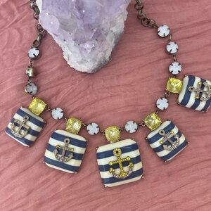 Betsey Johnson Nautical Anchor Statement Necklace